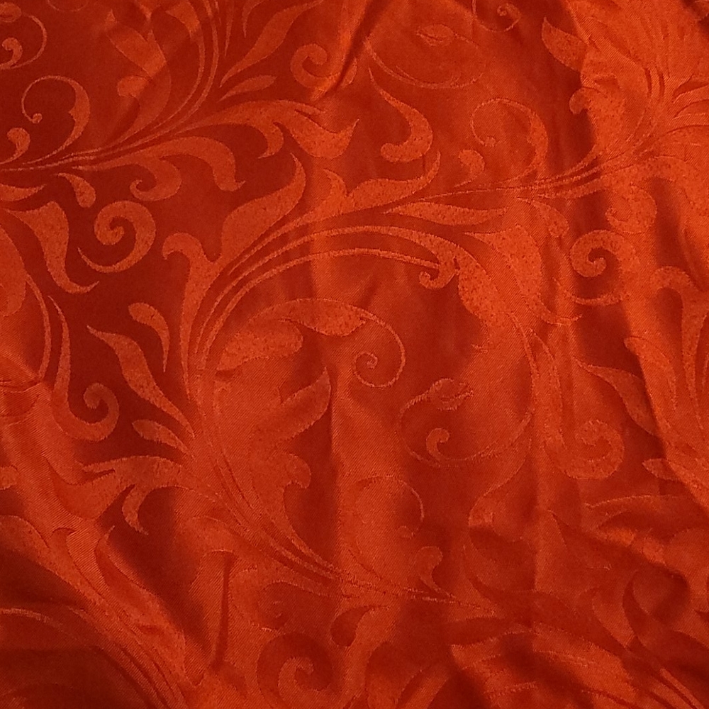 Orange table cloth